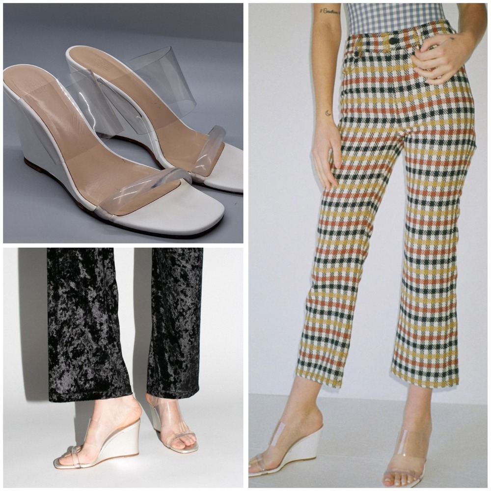 Maryam Nassir Zadeh Olympia Wedge White Size 39 Slide-on Mule Heel
